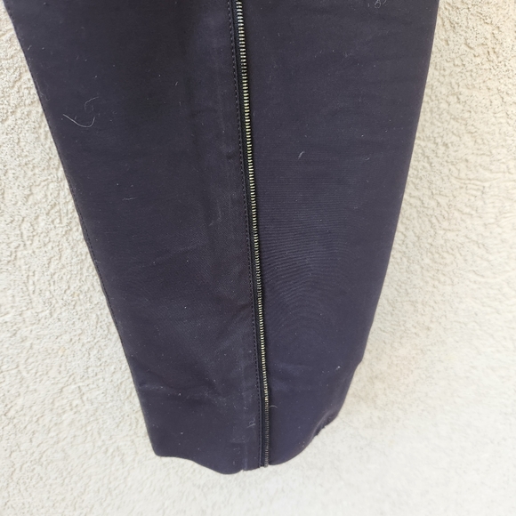 ST JOHN Women's Pants Size 12 Black Side Piping Made USA Straight Leg - Picture 6 of 9